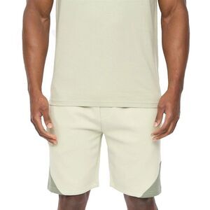 Crosshatch Mens Castlebay Fleece Shorts / Light Olive